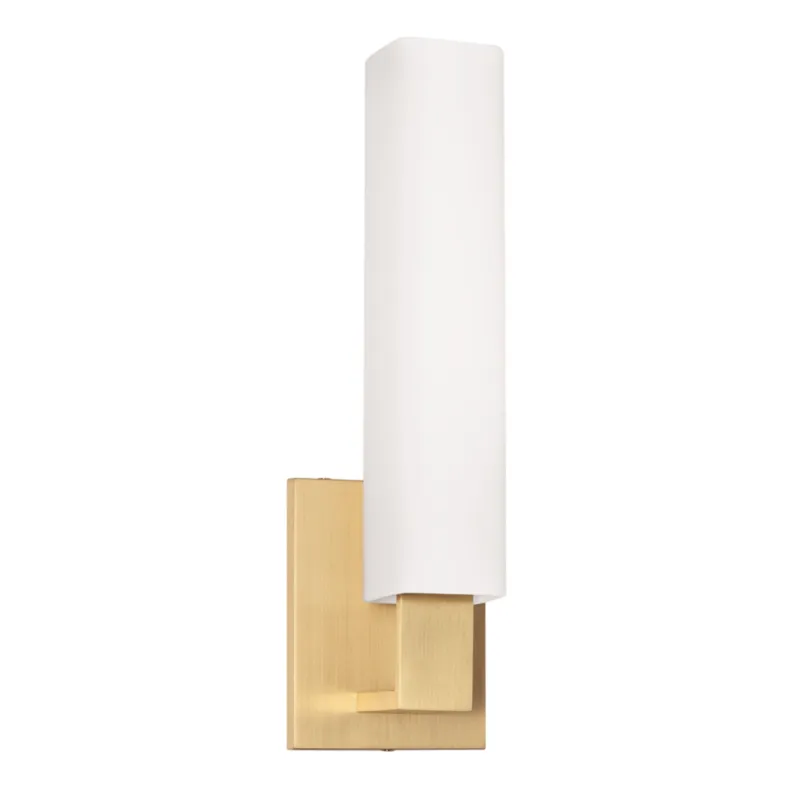 Livingston 1-Light Bath and Vanity in Aged Brass 4.5W x 13.75H