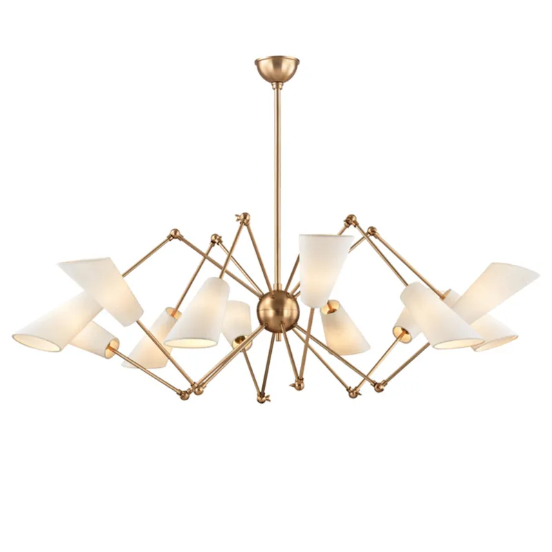Buckingham 12-Light Chandelier in Aged Brass 54W x 22.5H