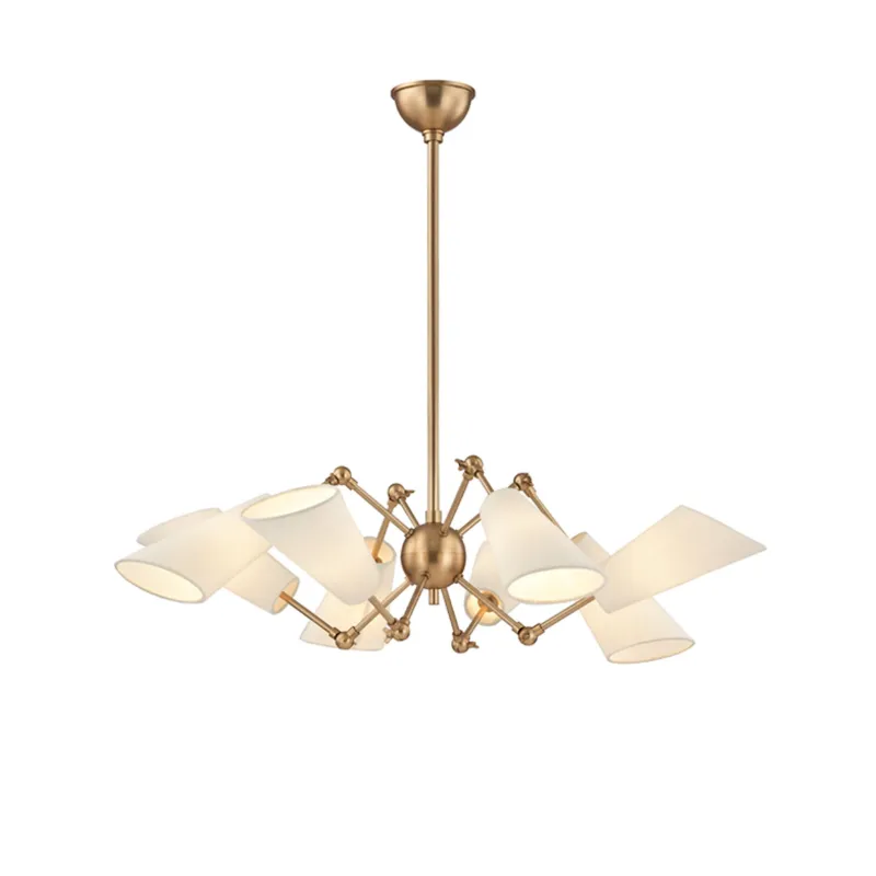 Buckingham 8-Light Chandelier in Aged Brass 34.5W x 10H