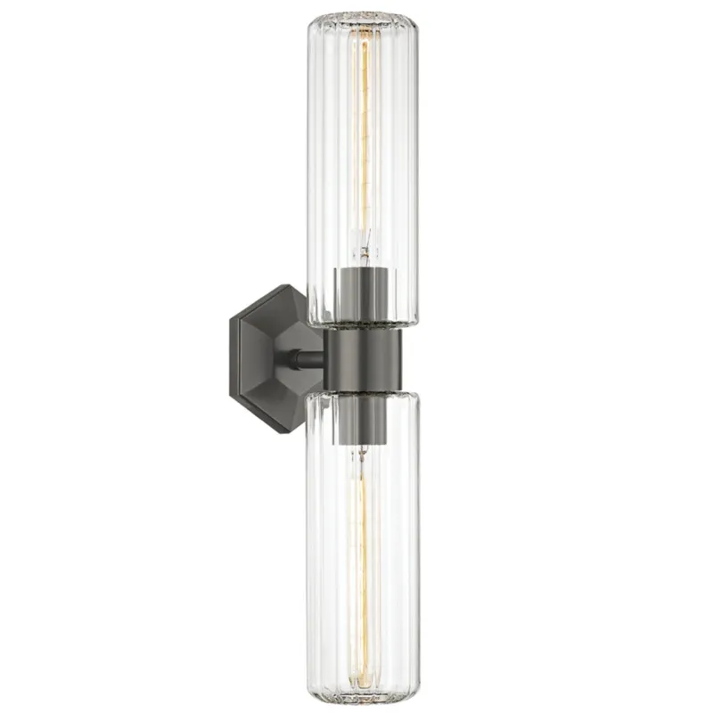 Roebling 2-Light Wall Sconce in Old Bronze 4.75W x 23.75H