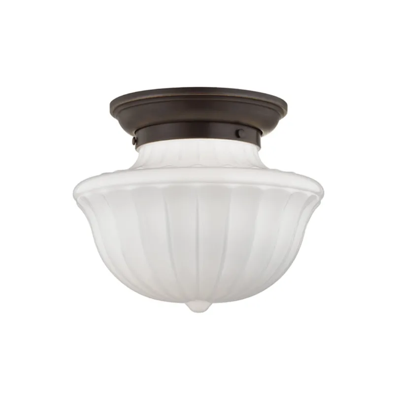 Dutchess 1-Light Flush Mount in Old Bronze 12W x 10H