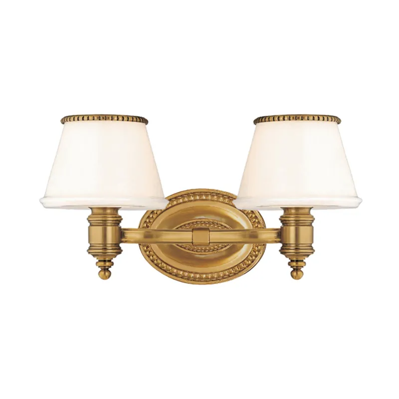 Richmond 2-Light Bath and Vanity in Flemish Brass 14.5W x 7.5H