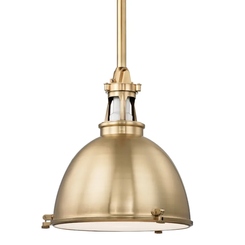 Massena 1-Light Pendant in Aged Brass 19W x 21.25H