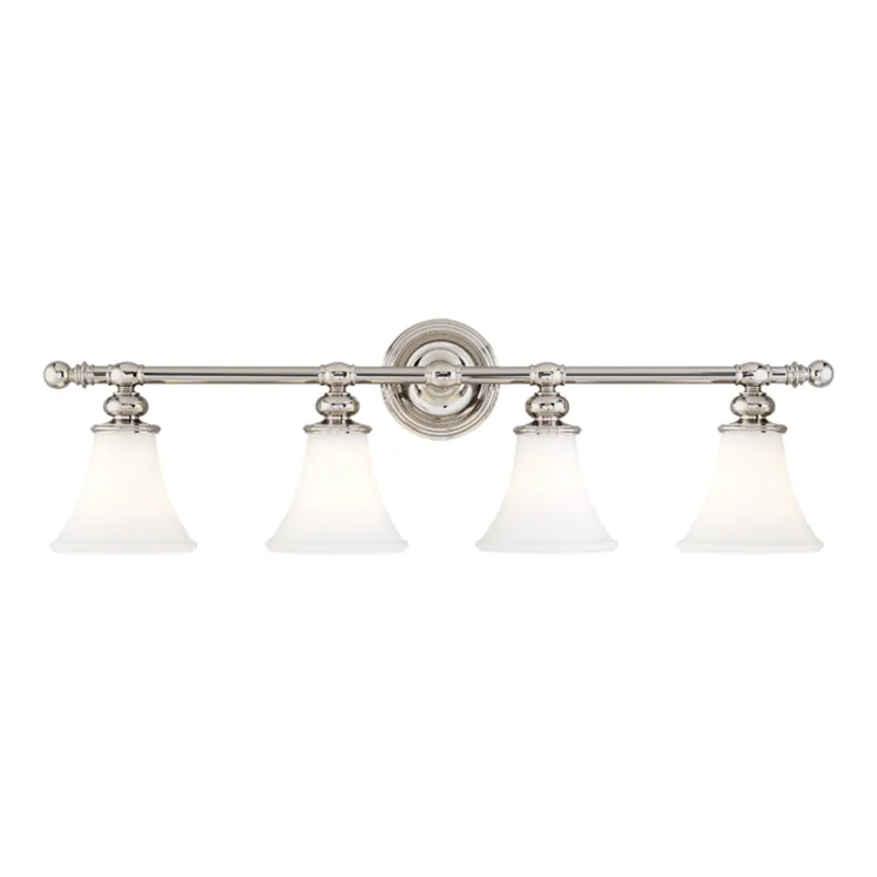 Weston 4-Light Bath and Vanity in Polished Nickel 33.75W x 10H