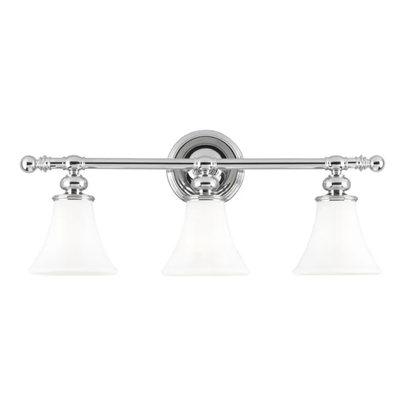 Weston 3-Light Bath and Vanity in Polished Nickel 25W x 10H