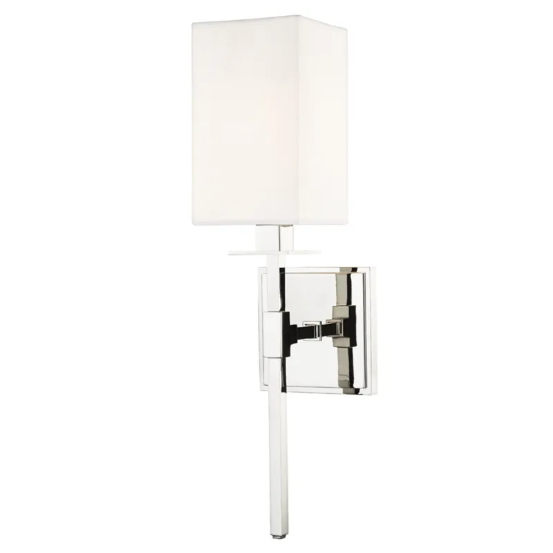 Taunton 1-Light Wall Sconce in Polished Nickel 4.5W x 17.25H