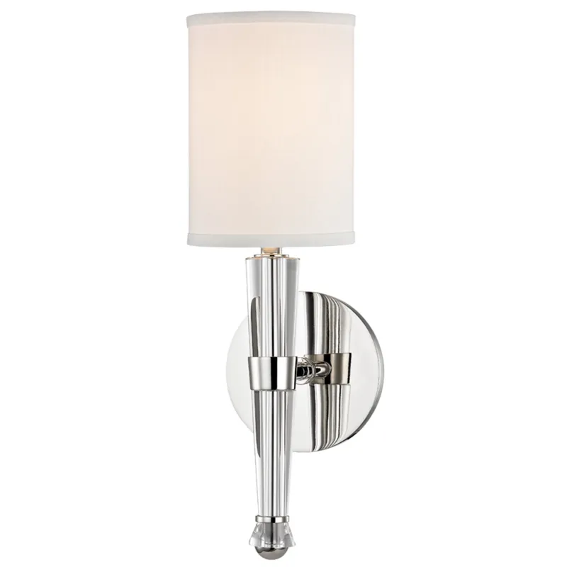 Volta 1-Light Wall Sconce in Polished Nickel 4.75W x 15.25H