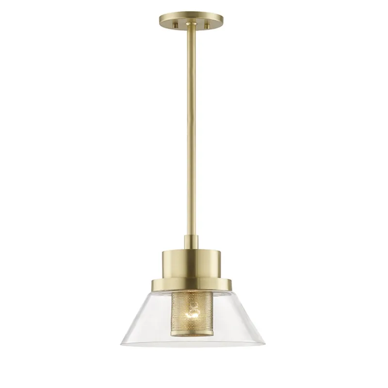 Paoli 1-Light Pendant in Aged Brass 12W x 10H