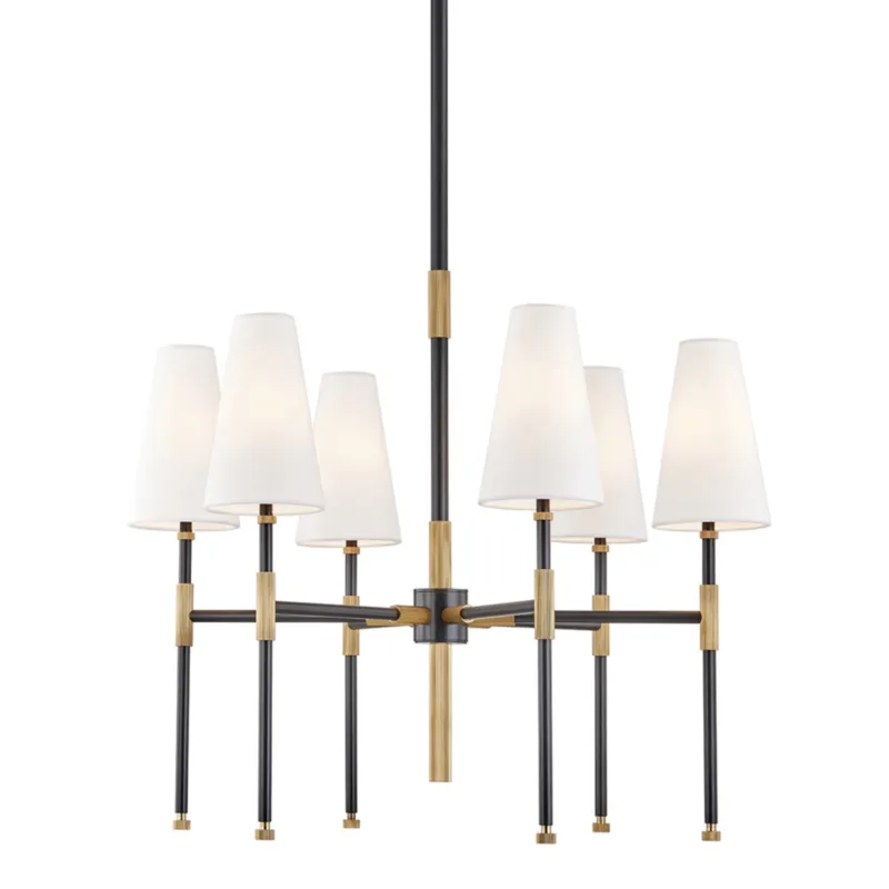 Bowery 6-Light Chandelier in Aged Brass/Old Bronze 28W x 24.5H
