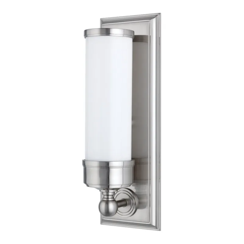 Everett 1-Light Bath and Vanity in Satin Nickel 4.75W x 14.25H