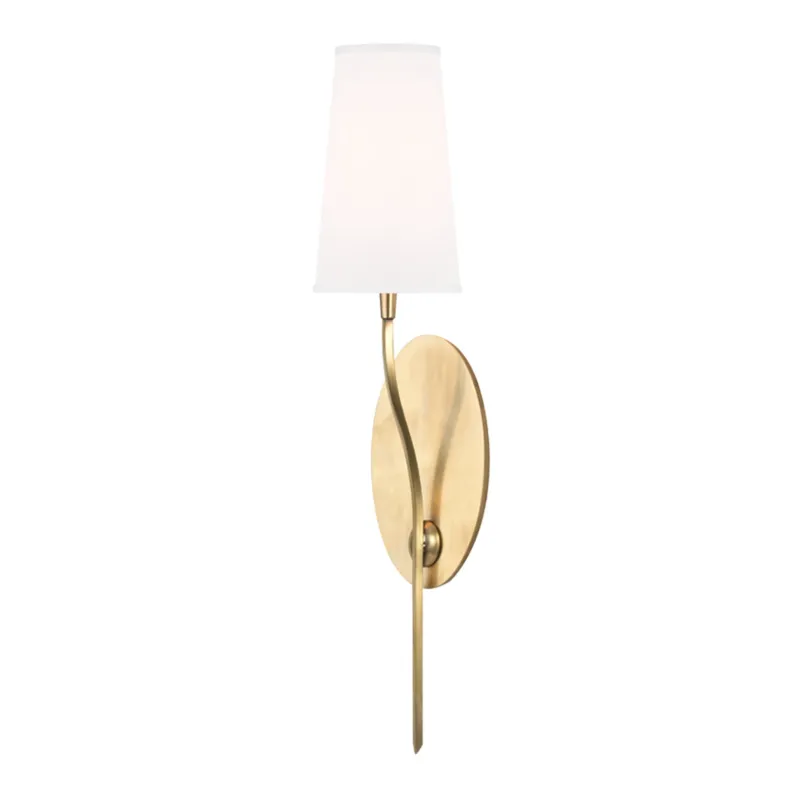 Rutland 1-Light Wall Sconce in Aged Brass 5W x 25.5H