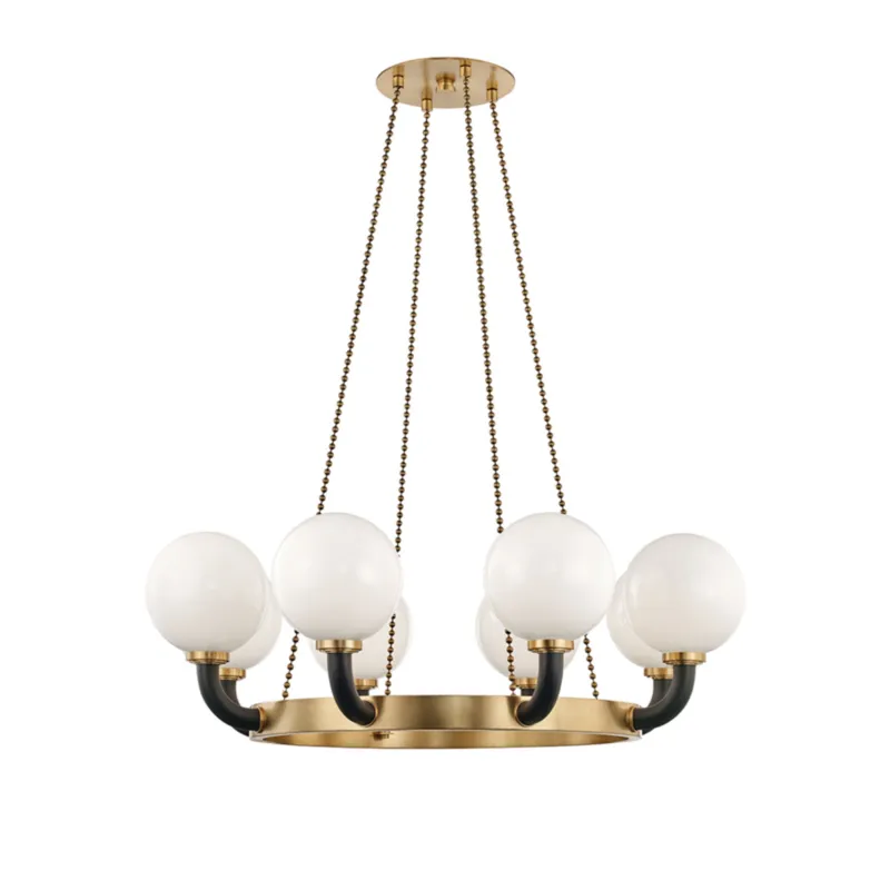 Werner 8-Light Chandelier in Aged Brass 46W x 14.5H