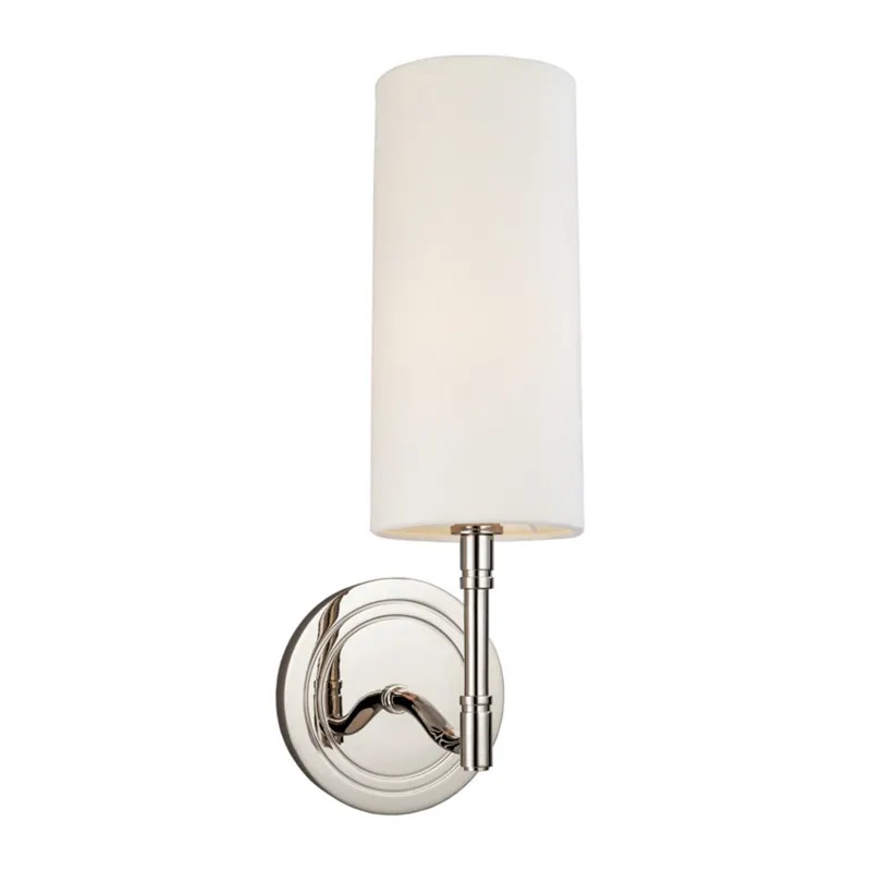 Dillon 1-Light Wall Sconce in Polished Nickel 4.5W x 13.5H
