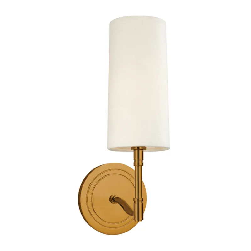 Dillon 1-Light Wall Sconce in Aged Brass 4.5W x 13.5H