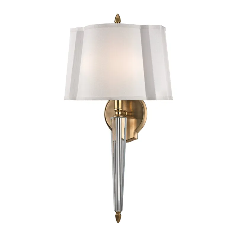 Oyster Bay 2-Light Wall Sconce in Aged Brass 12W x 21.5H