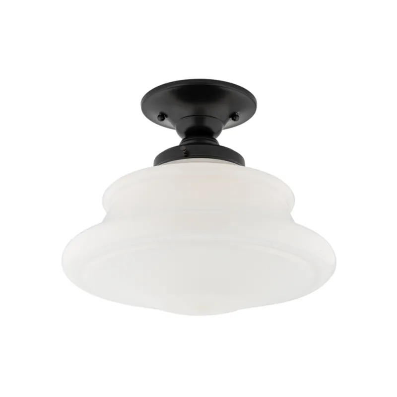 Petersburg 1-Light Semi Flush in Old Bronze 12.75W x 10H