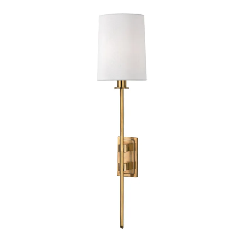 Fredonia 1-Light Wall Sconce in Aged Brass 5.5W x 22.75H