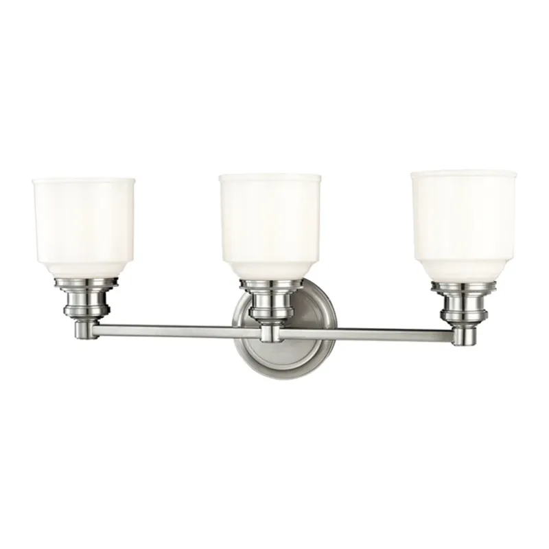 Windham 3-Light Bath and Vanity in Polished Nickel 22.5W x 9.75H