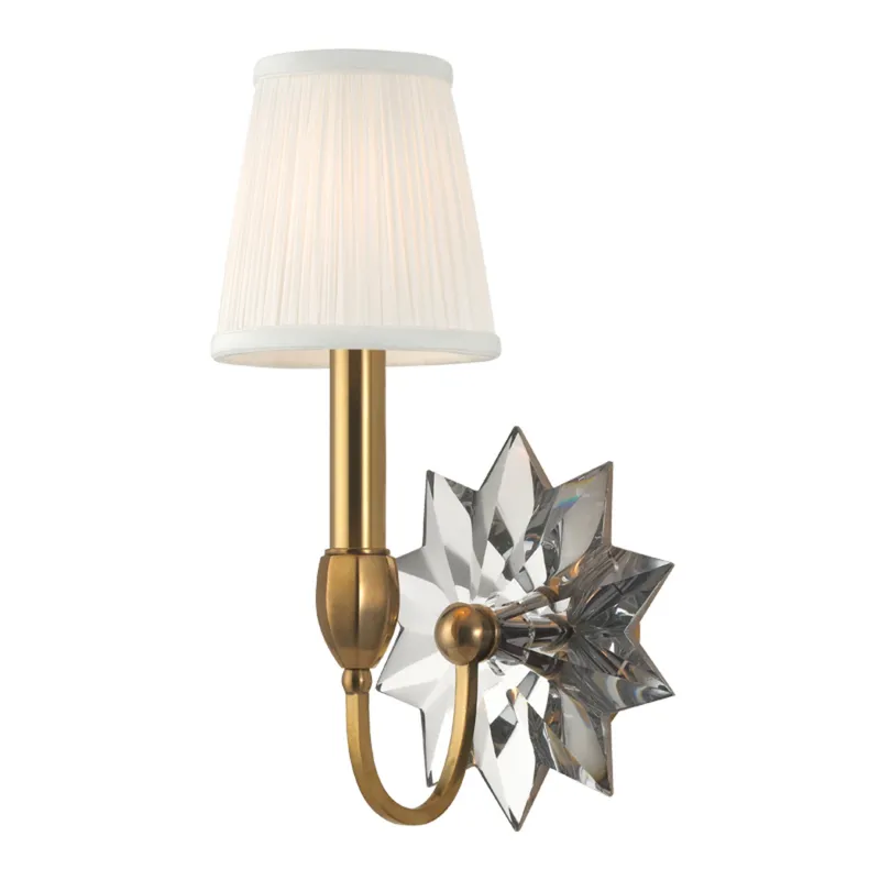 Barton 1-Light Wall Sconce in Aged Brass 7.5W x 13.5H