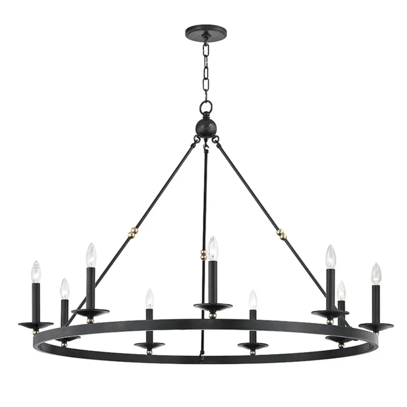 Allendale 9-Light Chandelier in Aged Brass/Old Bronze 46.25W x 32.25H