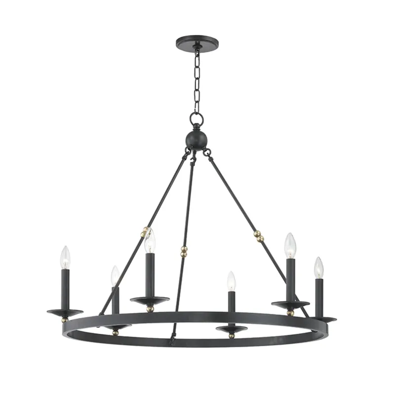 Allendale 6-Light Chandelier in Aged Brass/Old Bronze 35.75W x 27.75H