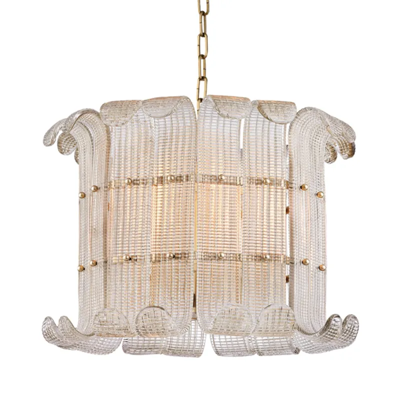 Brasher 8-Light Chandelier in Aged Brass 22.75W x 15.75H