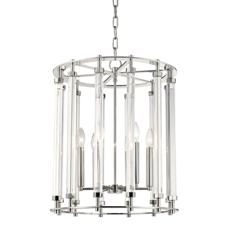 Haddon 6-Light Lantern in Polished Nickel 18W x 23H
