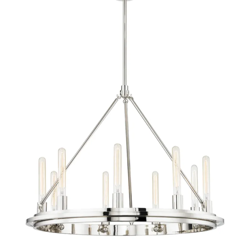 Chambers 9-Light Chandelier in Polished Nickel 32W x 25.25H