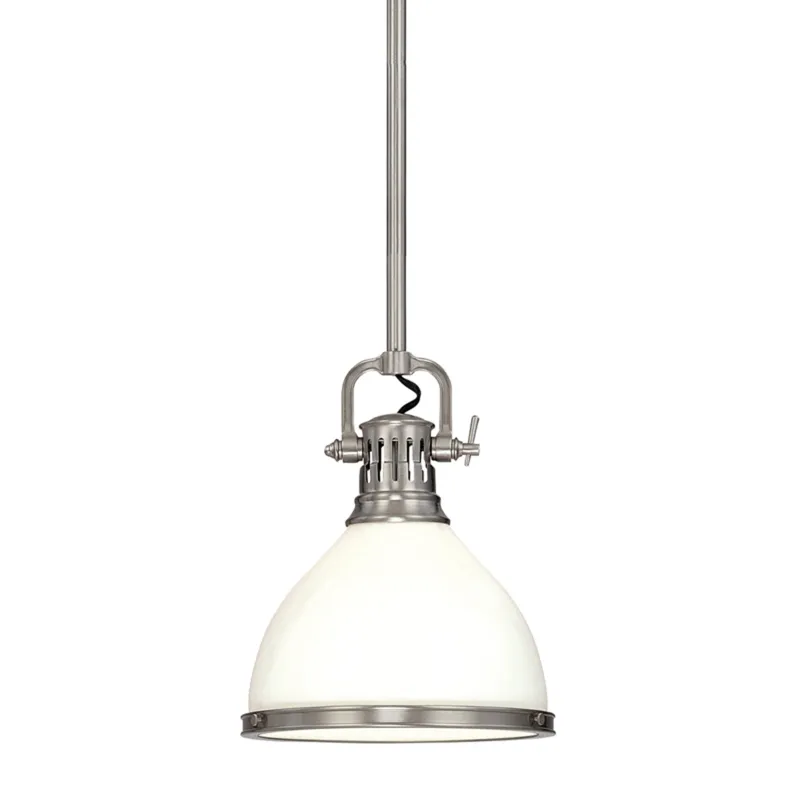 Randolph 1-Light Pendant in Polished Nickel 10W x 15H