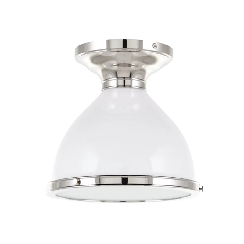 Randolph 1-Light Semi Flush in Polished Nickel 10W x 9.25H