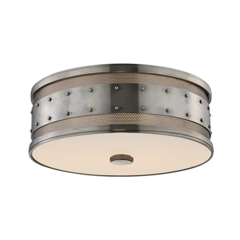 Gaines 3-Light Flush Mount in Historic Nickel 16W x 5.5H