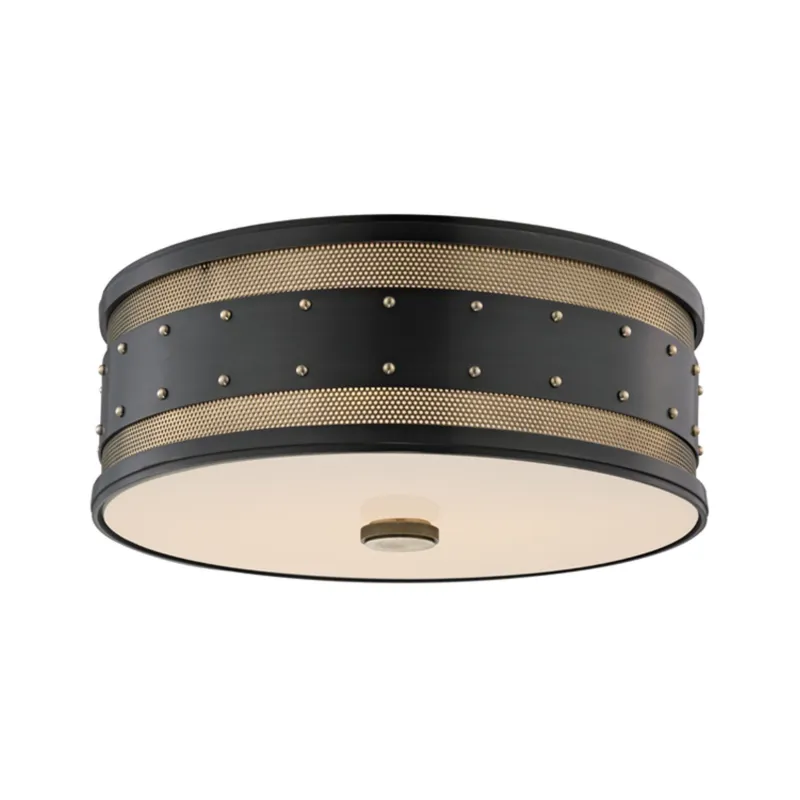 Gaines 3-Light Flush Mount in Aged Brass/Old Bronze 16W x 5.5H