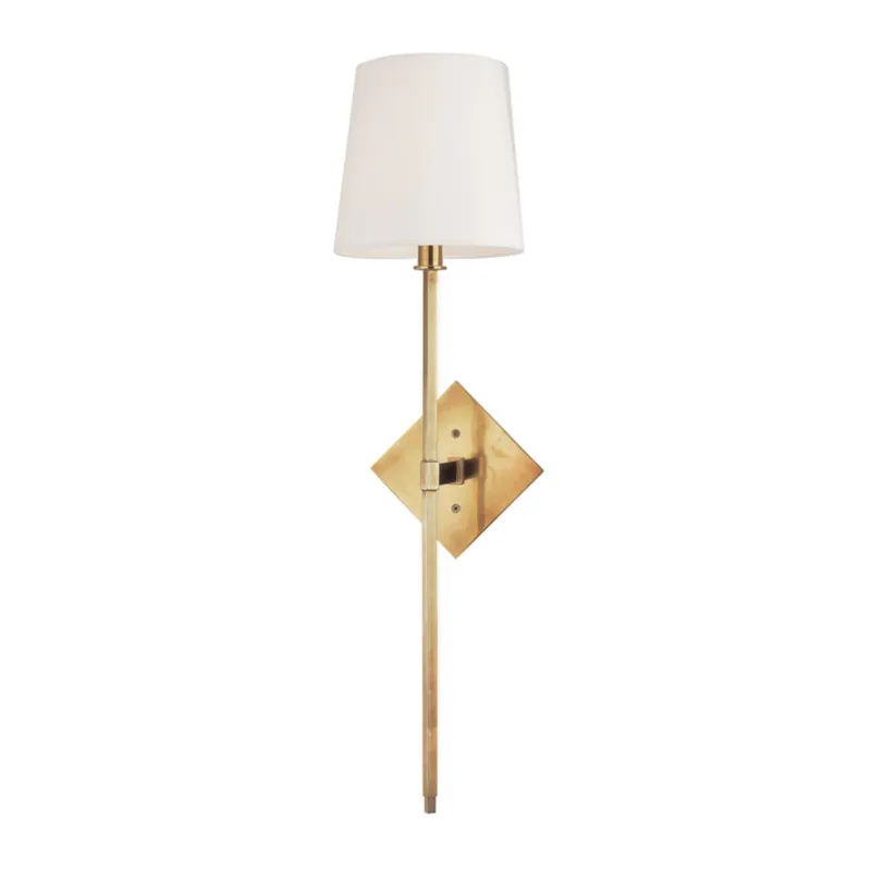 Cortland 1-Light Wall Sconce in Aged Brass 6.5W x 25.5H