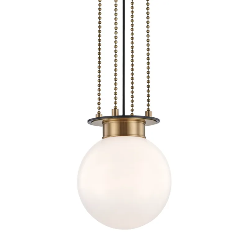 Gunther 1-Light Pendant in Aged Brass/Old Bronze 11W x 12.25H