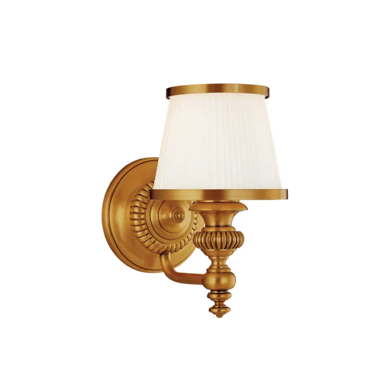 Milton 1-Light Bath and Vanity in Flemish Brass 6W x 9.5H
