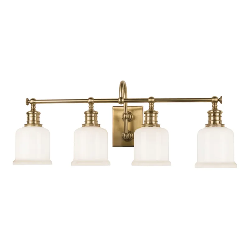 Keswick 4-Light Bath and Vanity in Aged Brass 29W x 11H