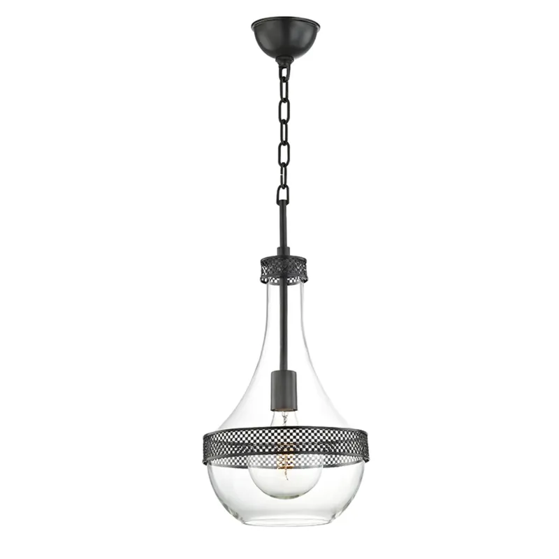 Hagen 1-Light Pendant in Old Bronze 10.75W x 23H