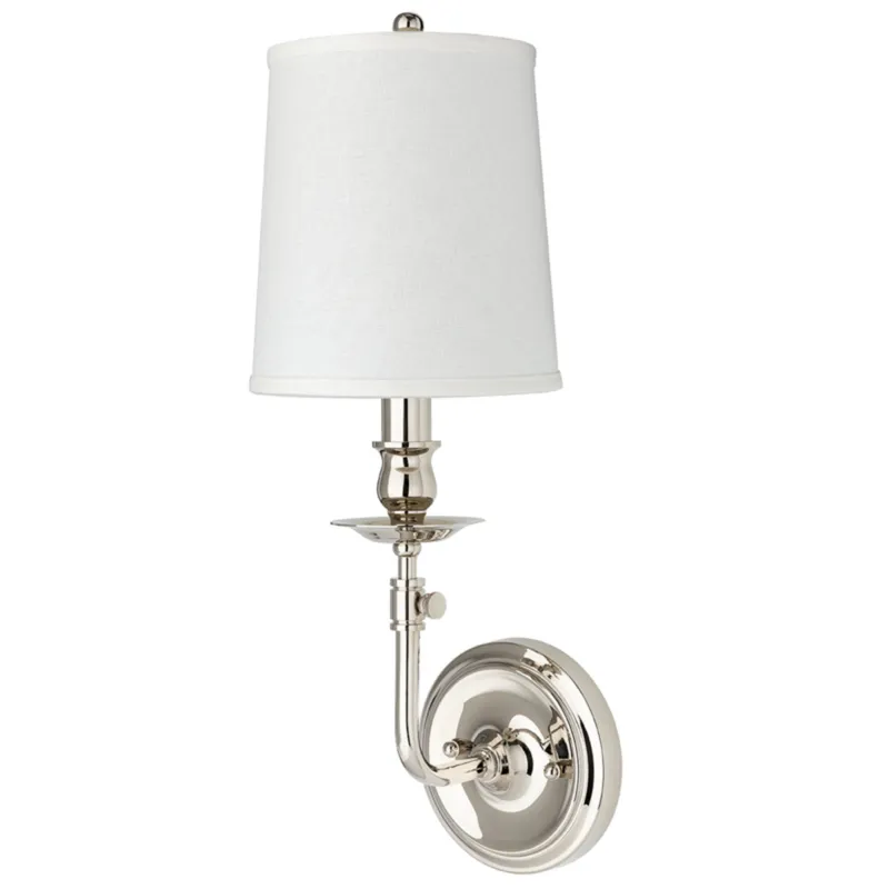 Logan 1-Light Wall Sconce in Polished Nickel 6.25W x 18H