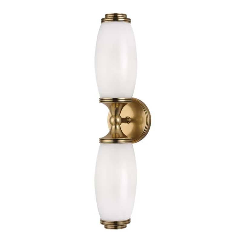 Brooke 2-Light Wall Sconce in Aged Brass 4.5W x 19.5H