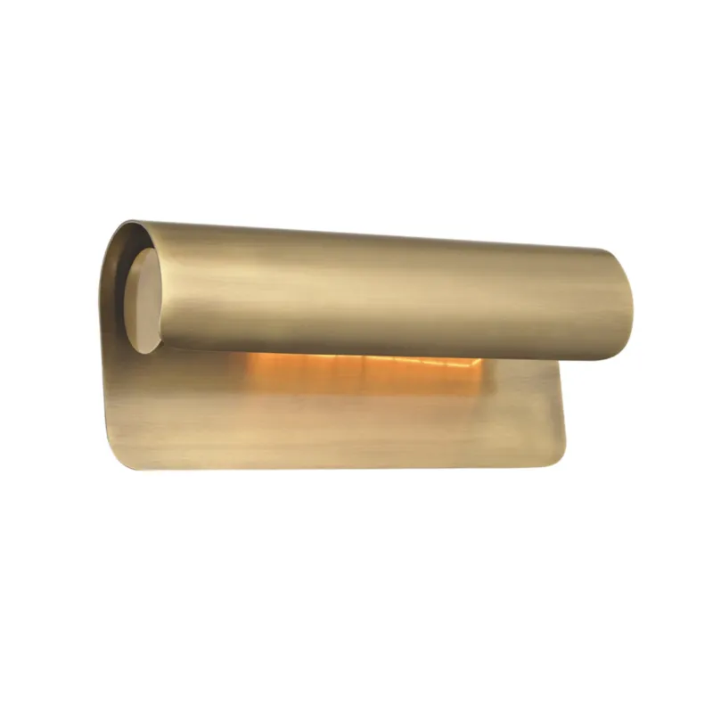 Accord 1-Light Wall Sconce in Aged Brass 5.5W x 13H