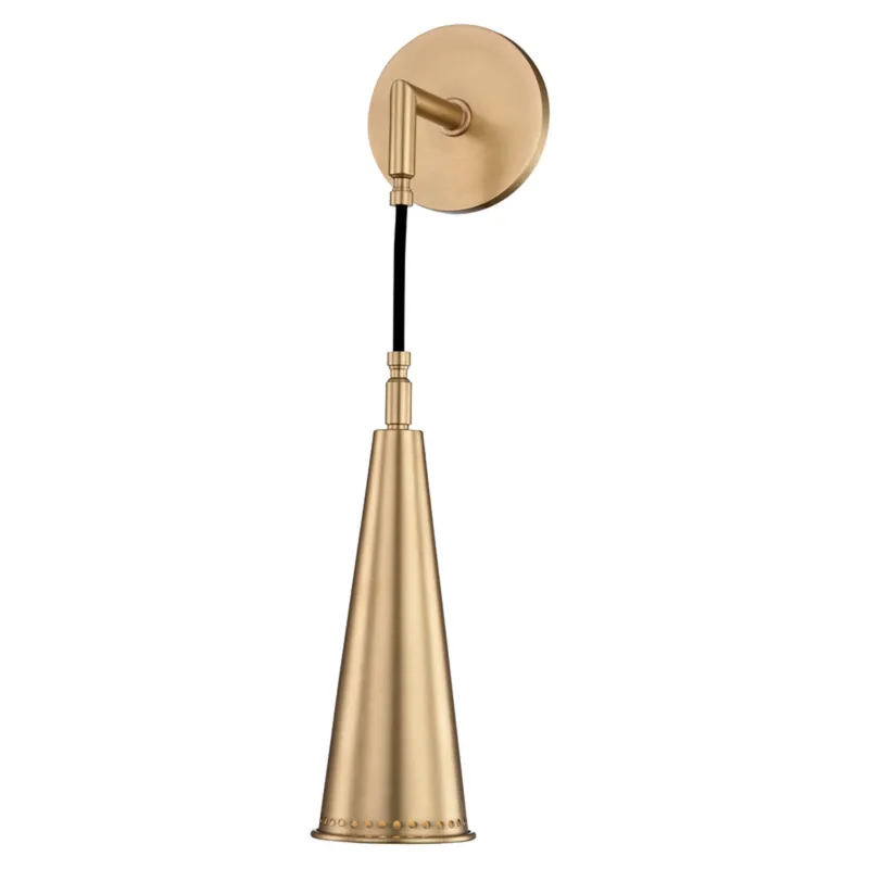 Alva 1-Light Wall Sconce in Aged Brass 4.75W x 11.25H