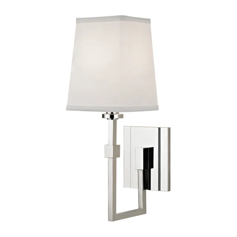Fletcher 1-Light Wall Sconce in Polished Nickel 5.25W x 15.25H