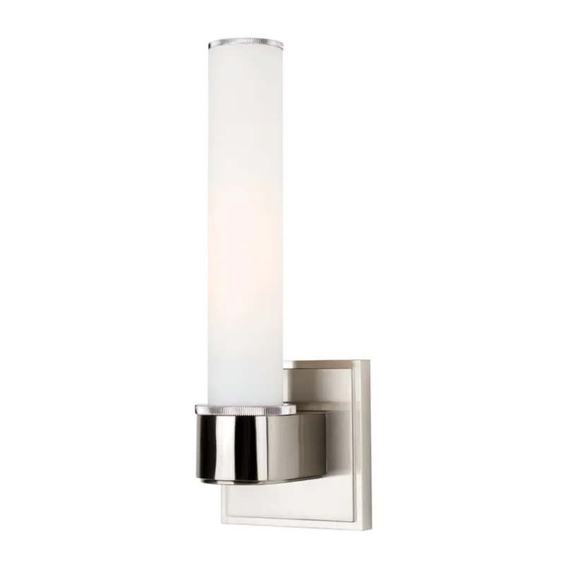 Mill Valley 1-Light Bath and Vanity in Satin Nickel 4.5W x 12.25H