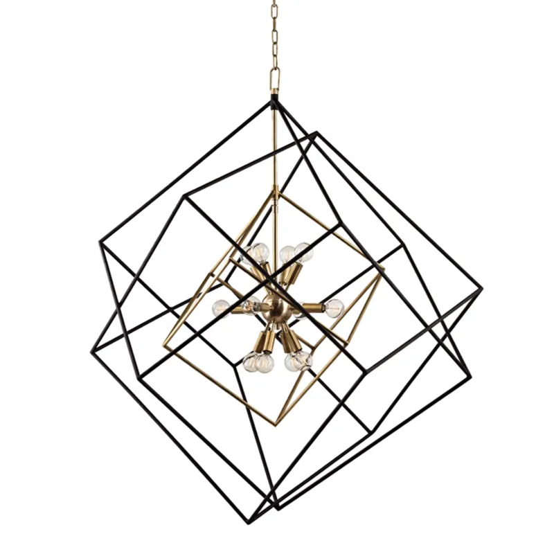 Roundout 12-Light Chandelier in Aged Brass 34L x 34W x 44.75H