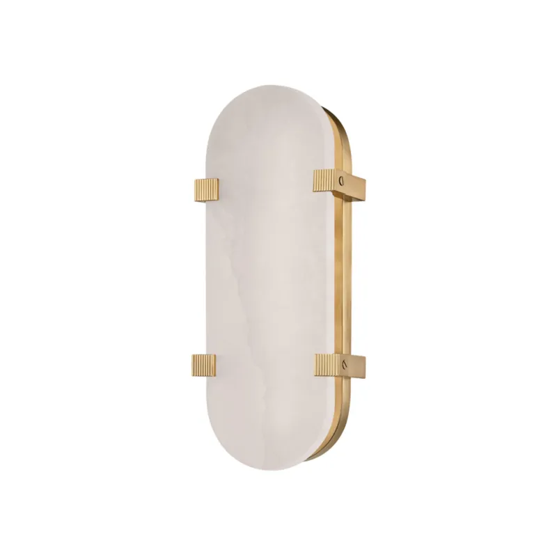Skylar 1-Light Wall Sconce in Aged Brass 5.75W x 13.75H