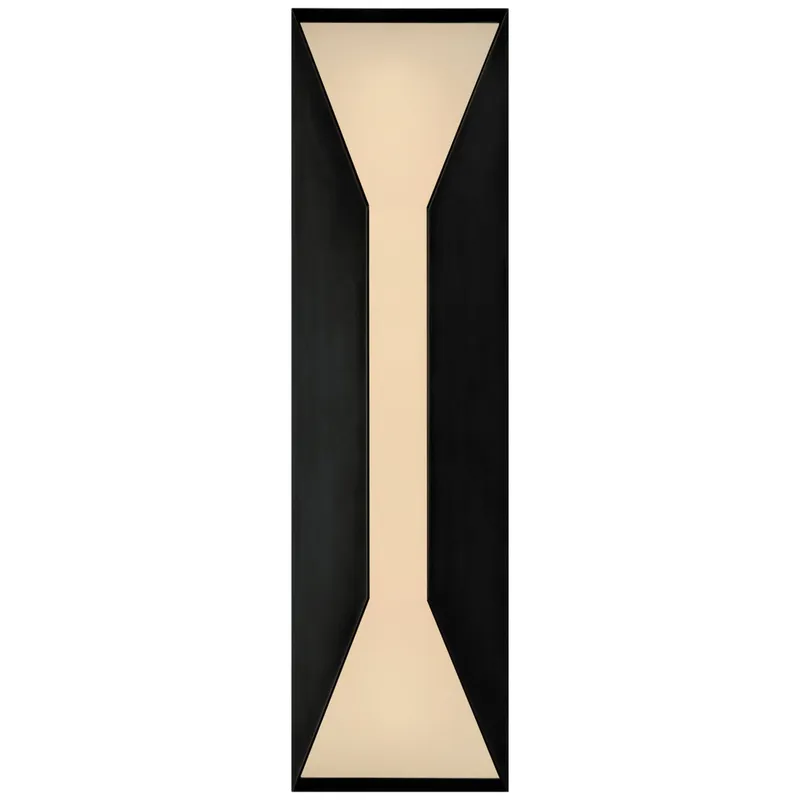 Kelly Wearstler Stretto 16" Sconce in Bronze with Frosted Glass Outdoor Lighting W4.5" x H16"