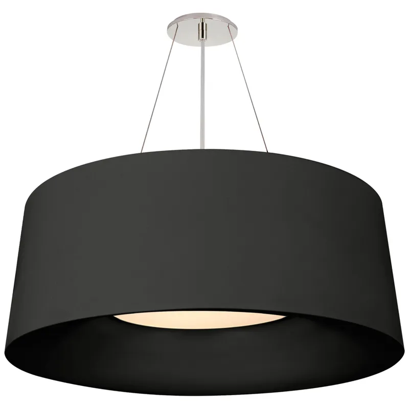 Barbara Barry Halo Medium Hanging Shade in Matte Black Ceiling Light W27.5"