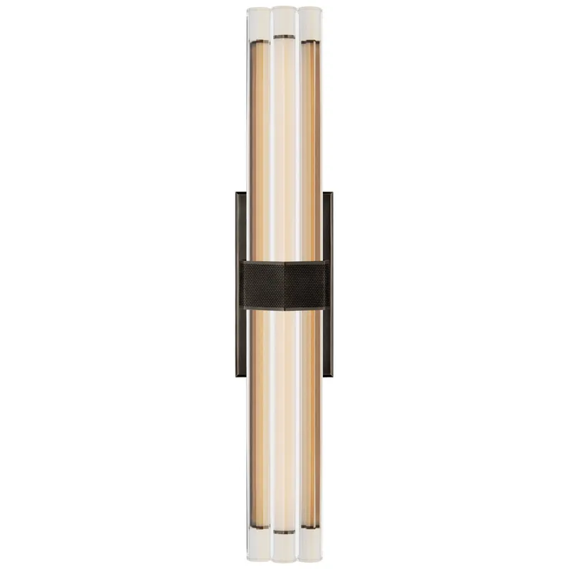 Lauren Rottet Fascio 24" Sconce in Bronze with Crystal Wall Light W4.25" x H24"