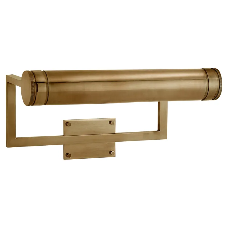 Thomas O'Brien Cosmopolitan 18" Picture Light in Hand-Rubbed Antique Brass Wall Light W18" x H9.75"