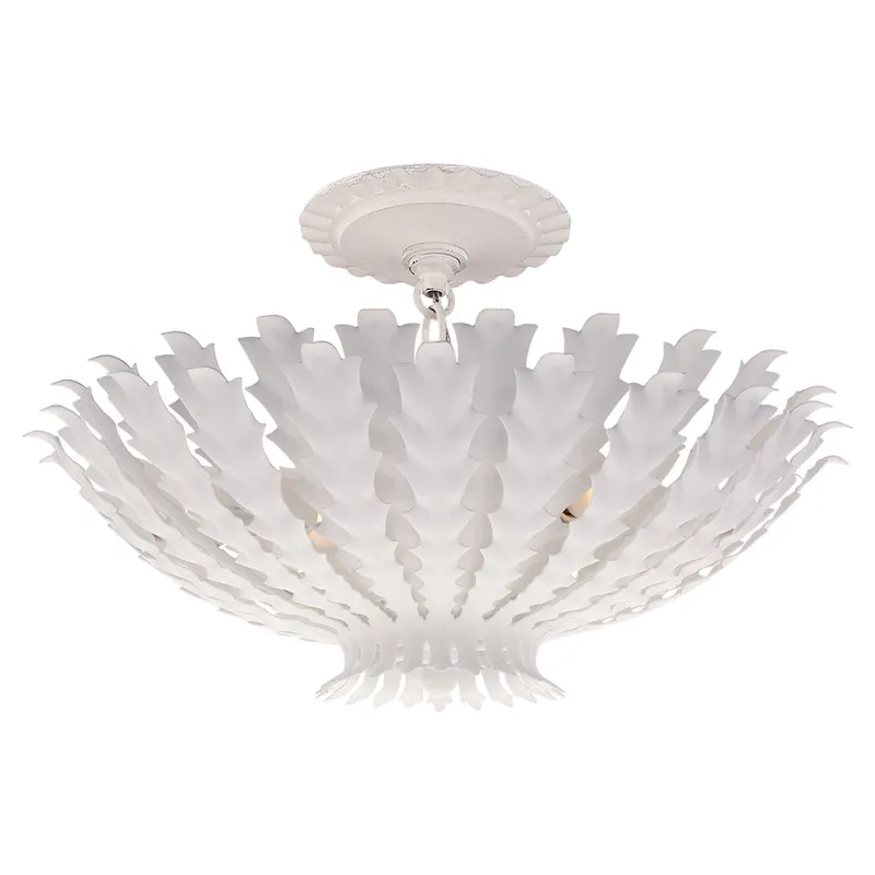 AERIN Hampton Mini Chandelier in Plaster White Ceiling Light W16.75" x H8"